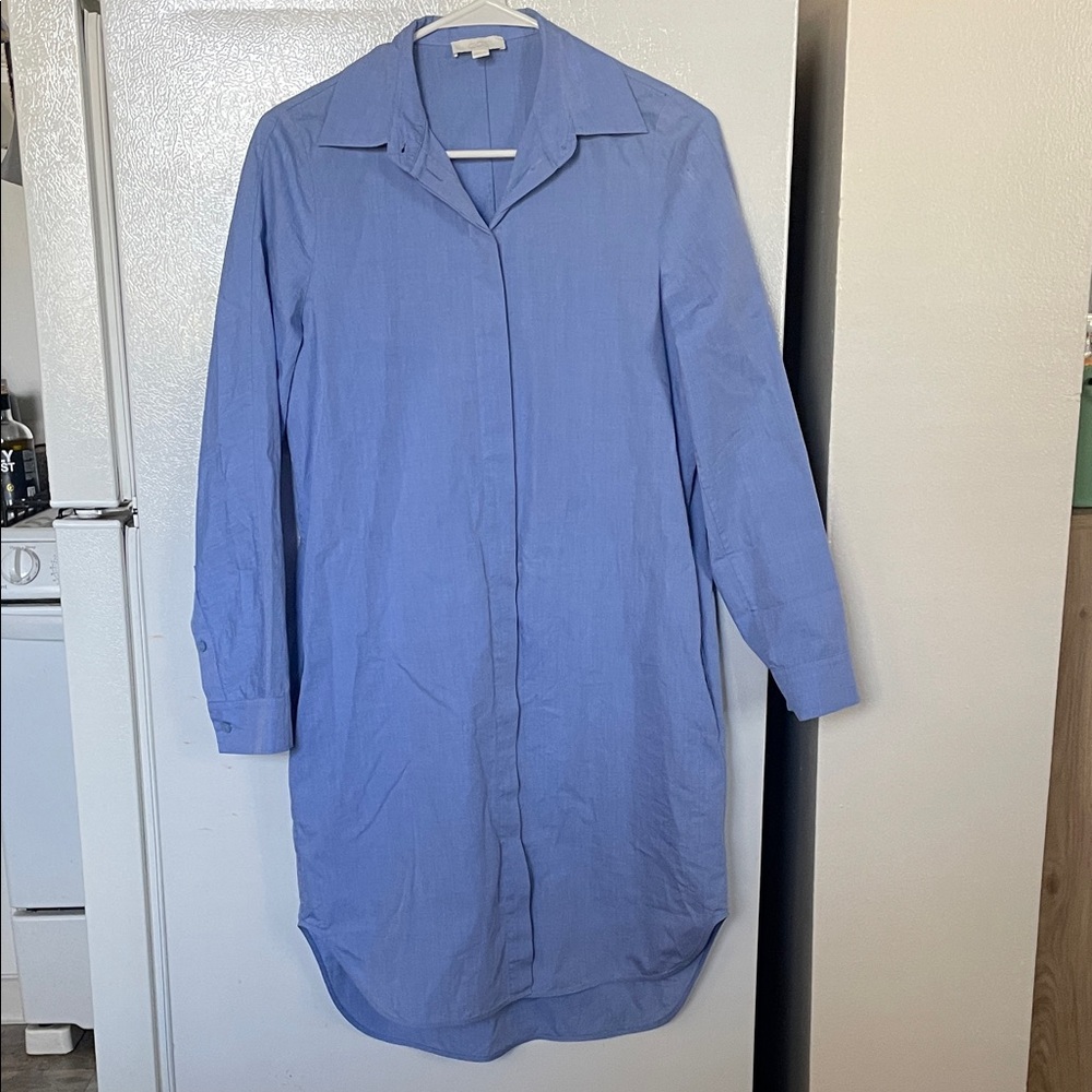 COS | Dresses | Cos Size 2 0 Cotton Light Blue Shirt Dress